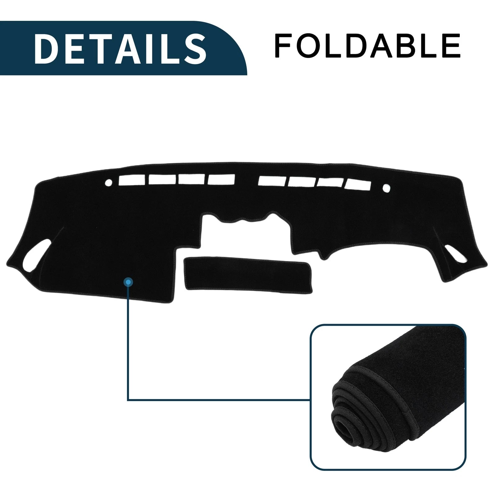 Dashboard Cover Mat for Nissan Fairlady Z33 350Z (2003–2009) Black