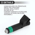 Fuel Injector No.YF1Z9F593AD for Ford Taurus (2001–2005) 3.0L Black