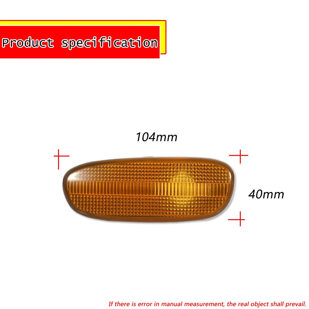 Amber Plastic Lens Side Marker Signal Lights for Subaru Impreza (1993–2001)