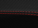 Console Lid Armrest Cover for Lexus RX350 (2010–2015) Carbon Fiber Red Stitch