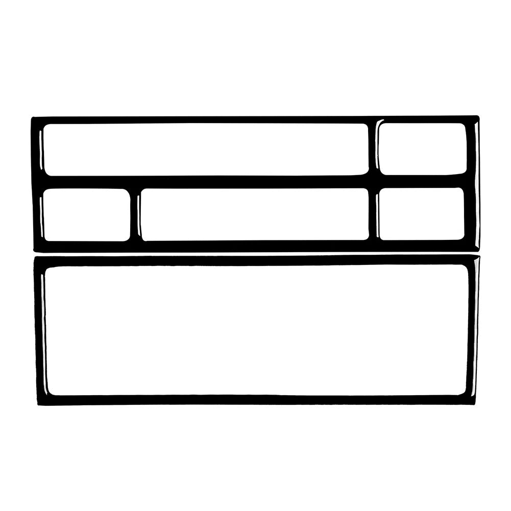 2X Piano Black Console Radio CD Panel Trim for BMW 3 Series E36 (1991–1999)