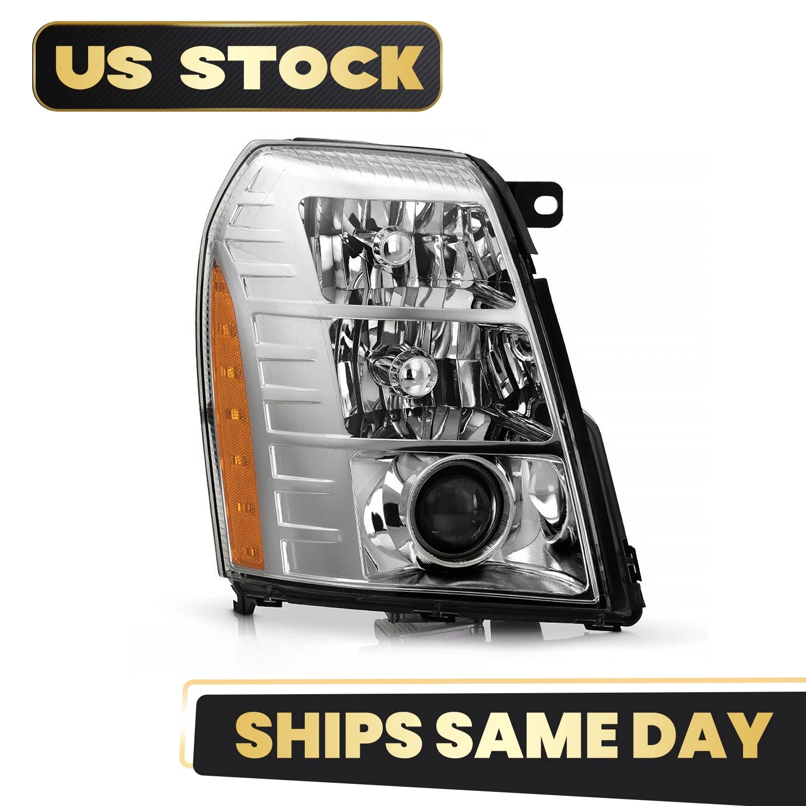 Headlight Assembly with HID Bulb Ballast for Cadillac Escalade (2007–2014)