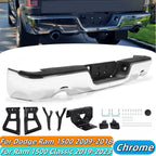 Chrome Rear Step Bumper for Dodge Ram 1500 (2009–2018)