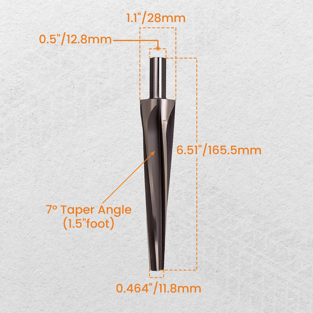 Tapered Ball Joint & Tie Rod End Reamer for Fit 7 Degree (1-1/2")