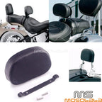 Black Backrest Pad Cushion for Harley Softail Short Sissy Bars