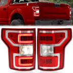 Chrome LED Tail Lights for Ford F-150 (2018–2020) #JL3Z-13404-H