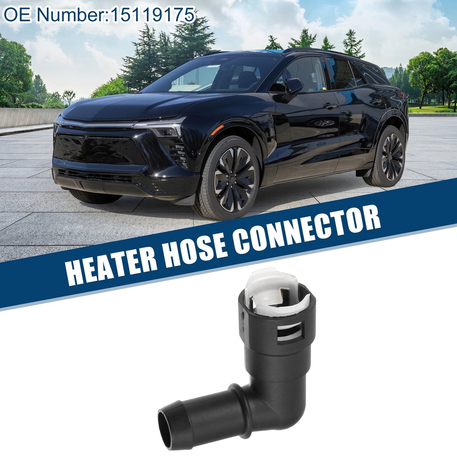 Heater Hose Connector for Buick Rainier (2004–2006) No.15119175 Plastic Black