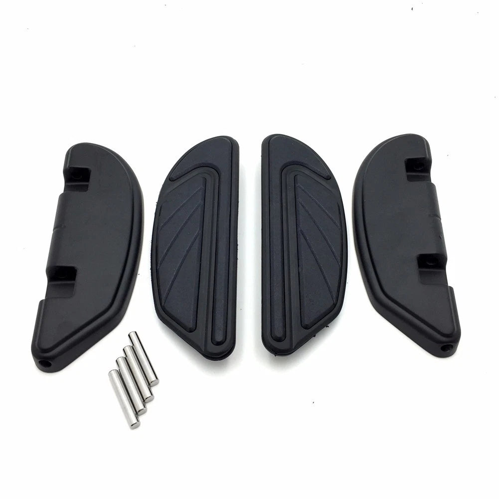 Black Airflow Passenger Footboard Kit for Harley Dyna (2006–Present), Softail (2000–Present)