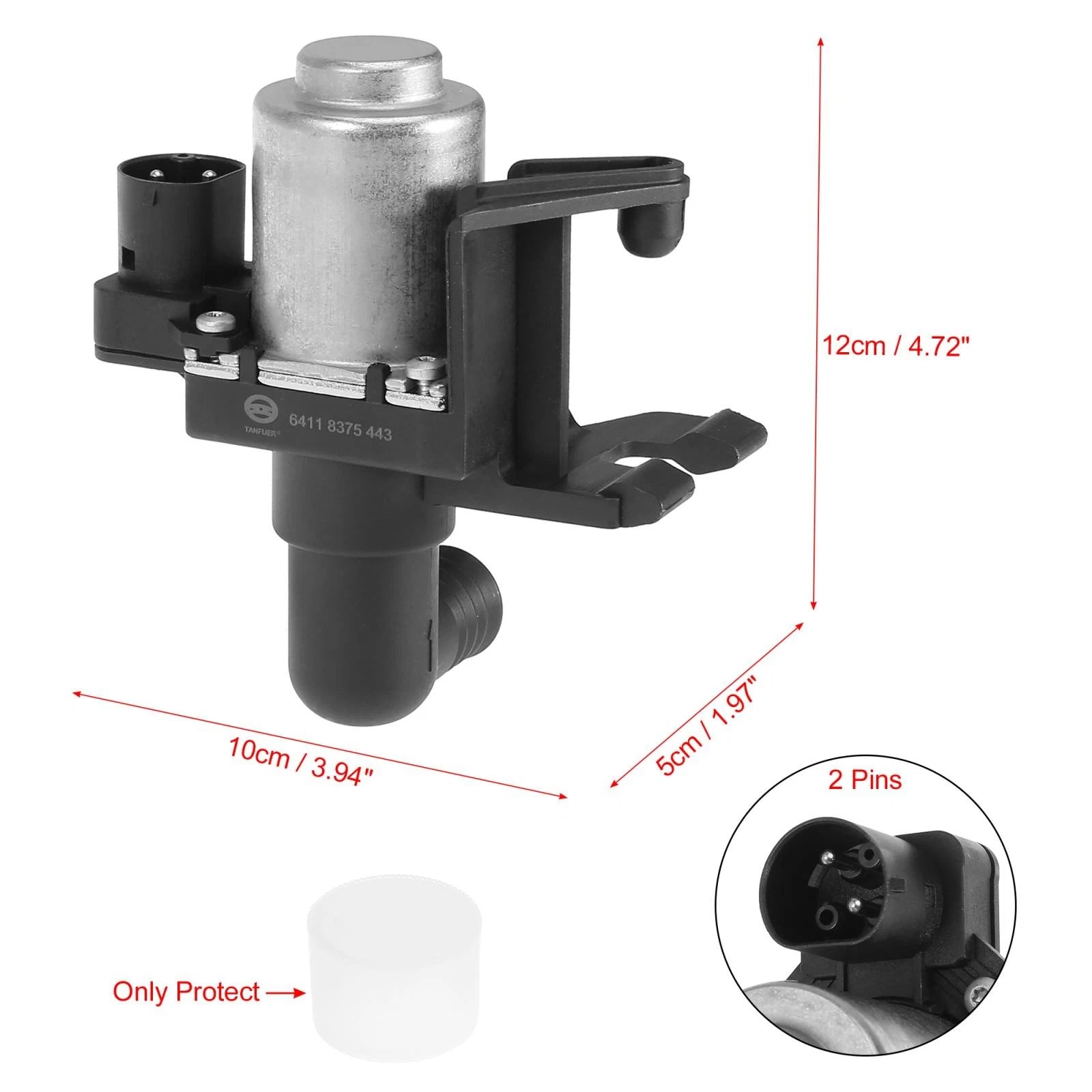 Car Heater Control Valve Solenoid 64118375443 64114383988 for BMW Z3 (1996–2002)