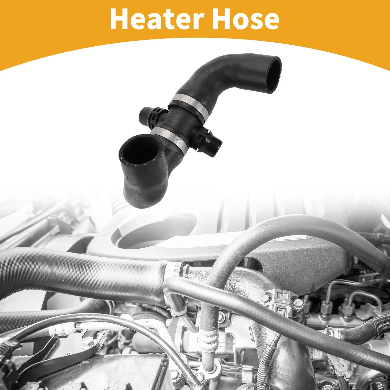 Heater Hose for BMW 528i xDrive (2012–2014) No. 11537603511 Rubber Black
