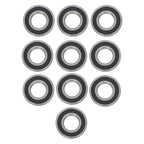 Set of 10 Deep Groove Ball Bearings 35mm x 72mm x 17mm Rubber Sealed