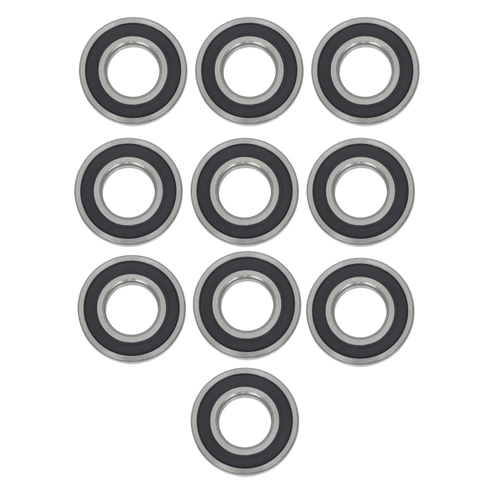 Set of 10 Deep Groove Ball Bearings 35mm x 72mm x 17mm Rubber Sealed