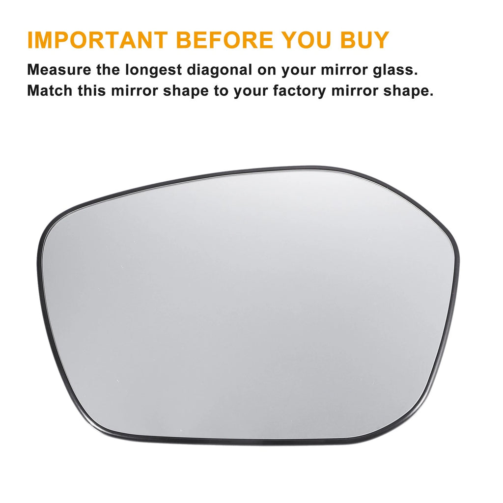 Left Side Heated White Mirror Glass for Honda Civic (2022–2024)