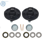 2X 4 Lug Trailer Hub Kit for 2000lbs Axle (1" Spindle)
