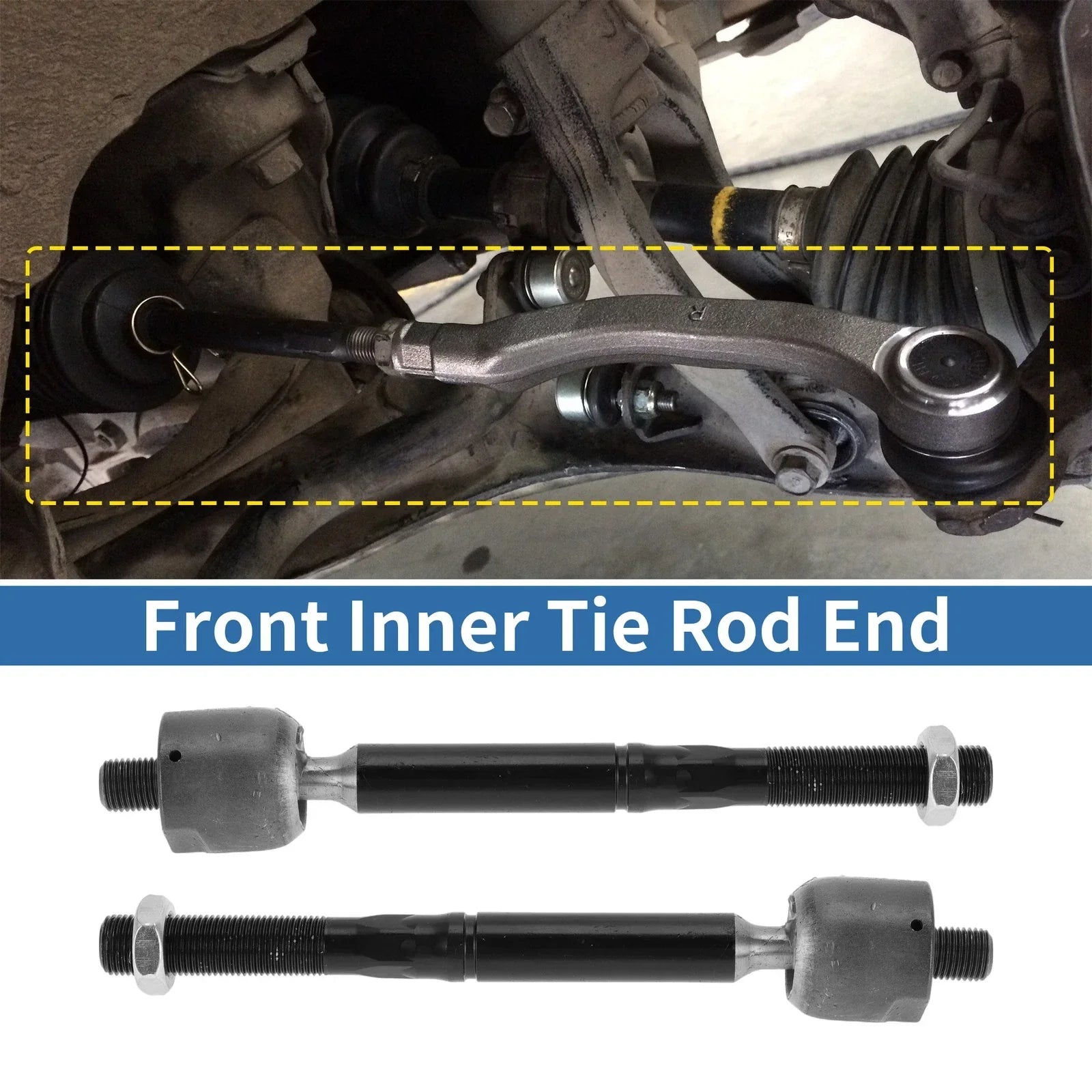 2 x Front Inner Tie Rod End Links for Chrysler 300, Dodge Charger (2011-2014)