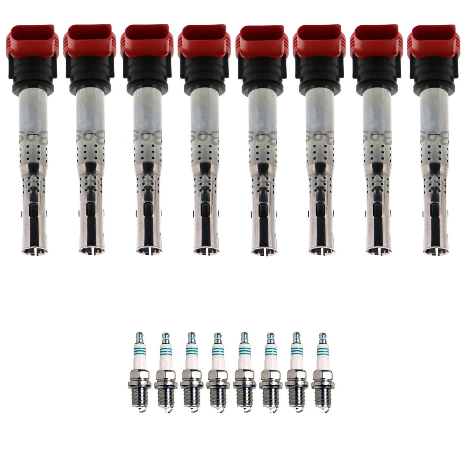 Set of 8 Ignition Coils & Iridium Spark Plugs for Audi R8, S5 & Volvo XC90