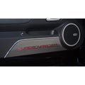 Door Panel Kick Plates w/Black Brushed 'Supercharged' Inlay for 2010-2015 Camaro