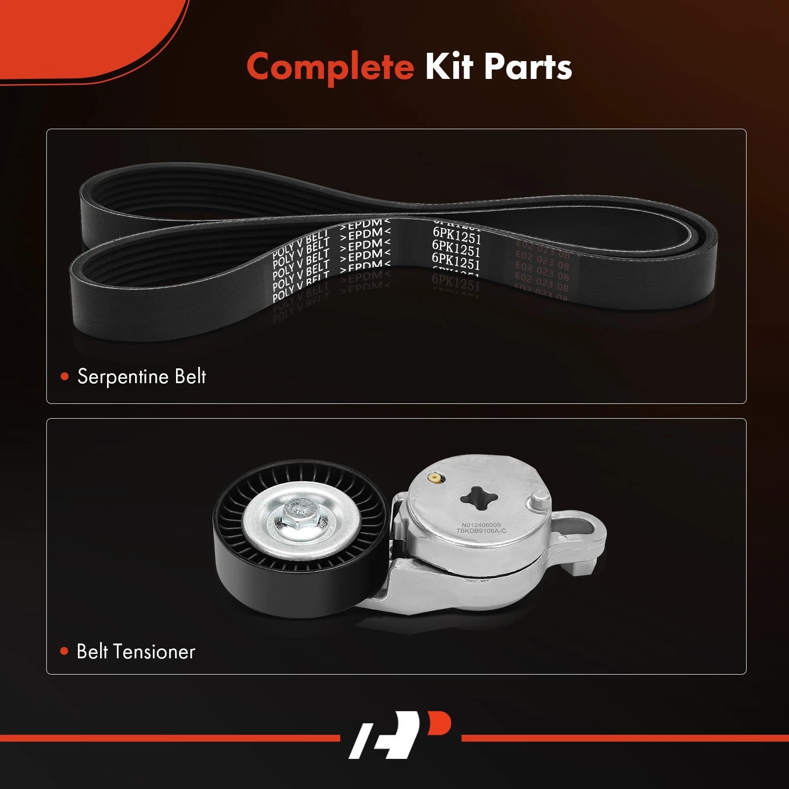 Serpentine Belt Drive Component Kit for Toyota Highlander Sienna (2011-2016)