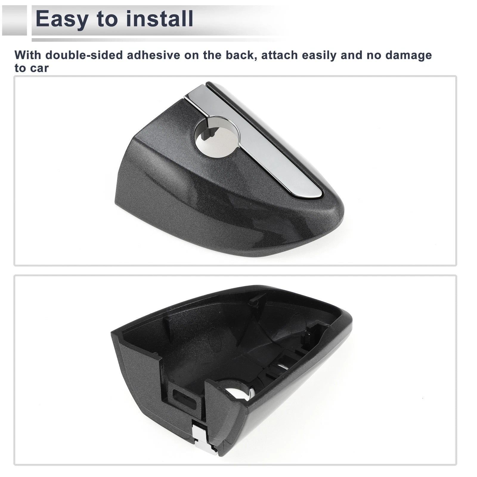 Front Left Door Handle Lock Cylinder Cover for Toyota Corolla (2014–2018) Gray