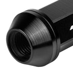 20 Pcs J2 7075 Forged Aluminum M12x1.25 Knurled Lug Nuts w/Adapter Black