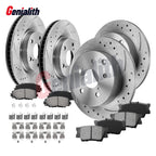 Front + Rear Disc Rotors Pads Kit for Toyota RAV4 (2006–2018) 296mm 281mm