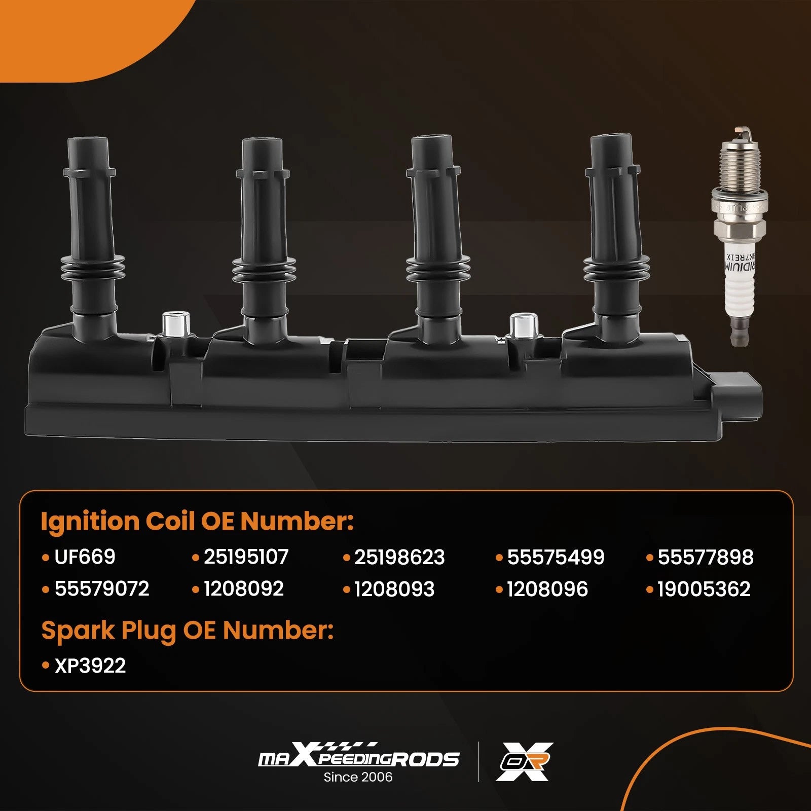 Ignition Coil & Spark Plugs Set for Buick Chevrolet Encore (2013–2022)