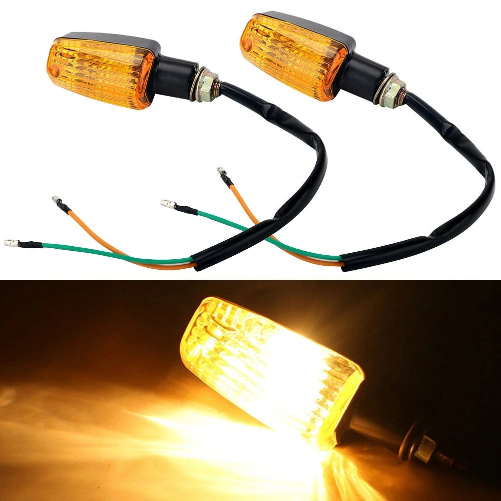 2X Motorcycle Turn Signal Lights for Scooters (Waterproof, Bright)