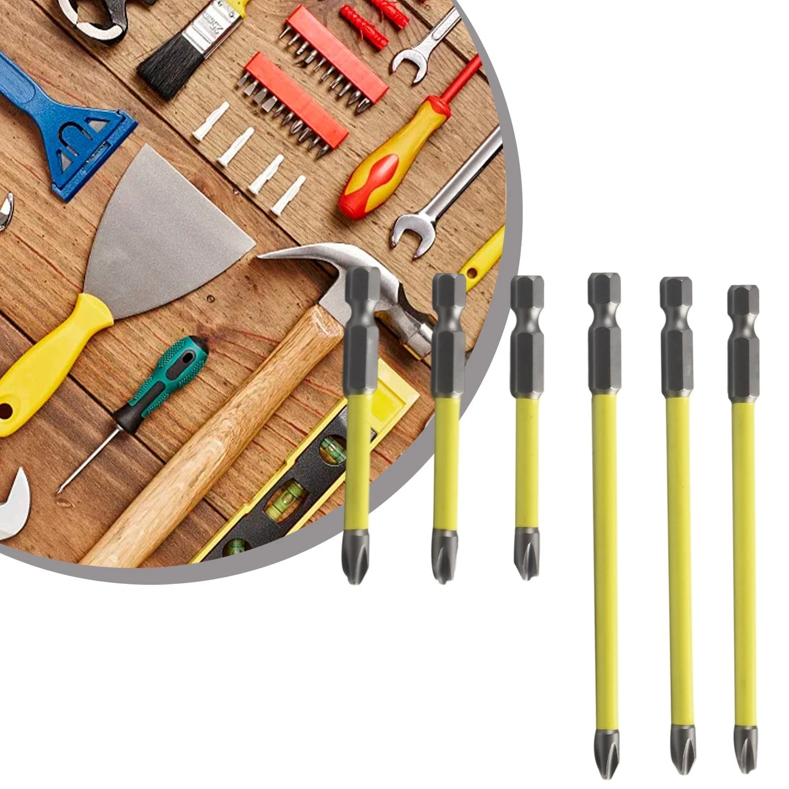 Screwdriver Bit Set for Electricians - Slotted & Cross Magnetic