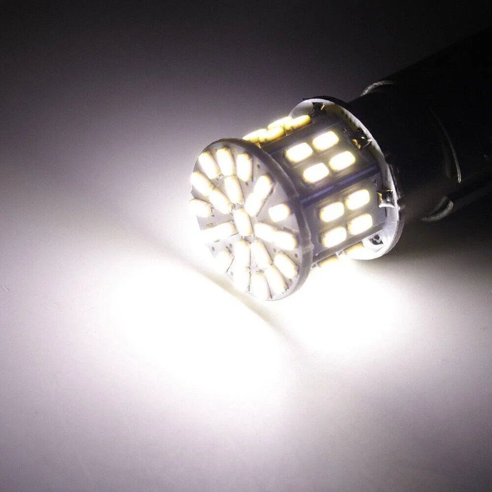 White 50SMD LED Tail Turn Signal Light Bulbs for BA15S