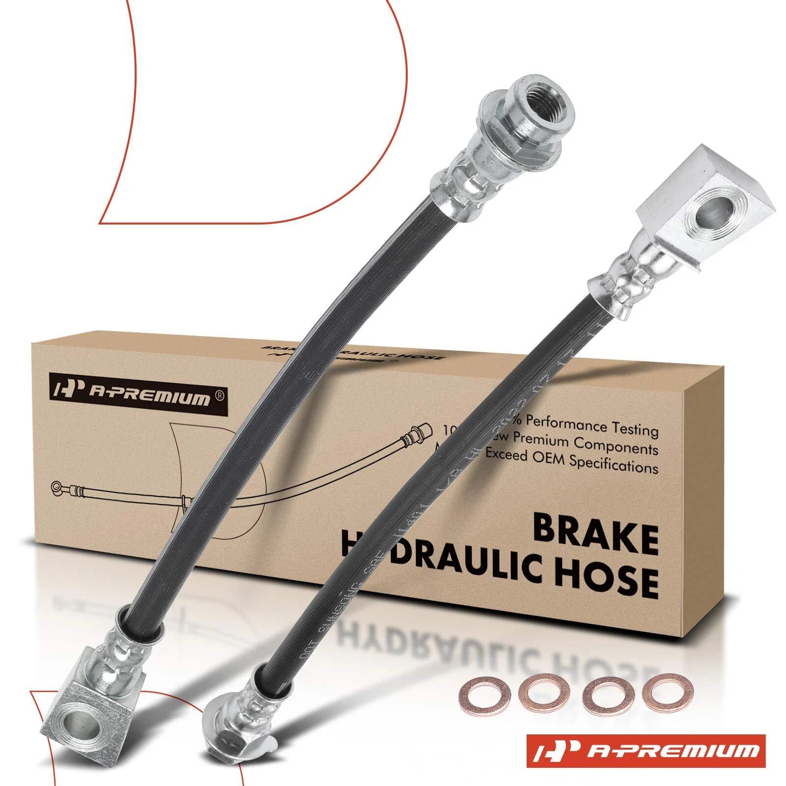 2X Rear Brake Hydraulic Hose for Jeep Liberty (2003–2004)