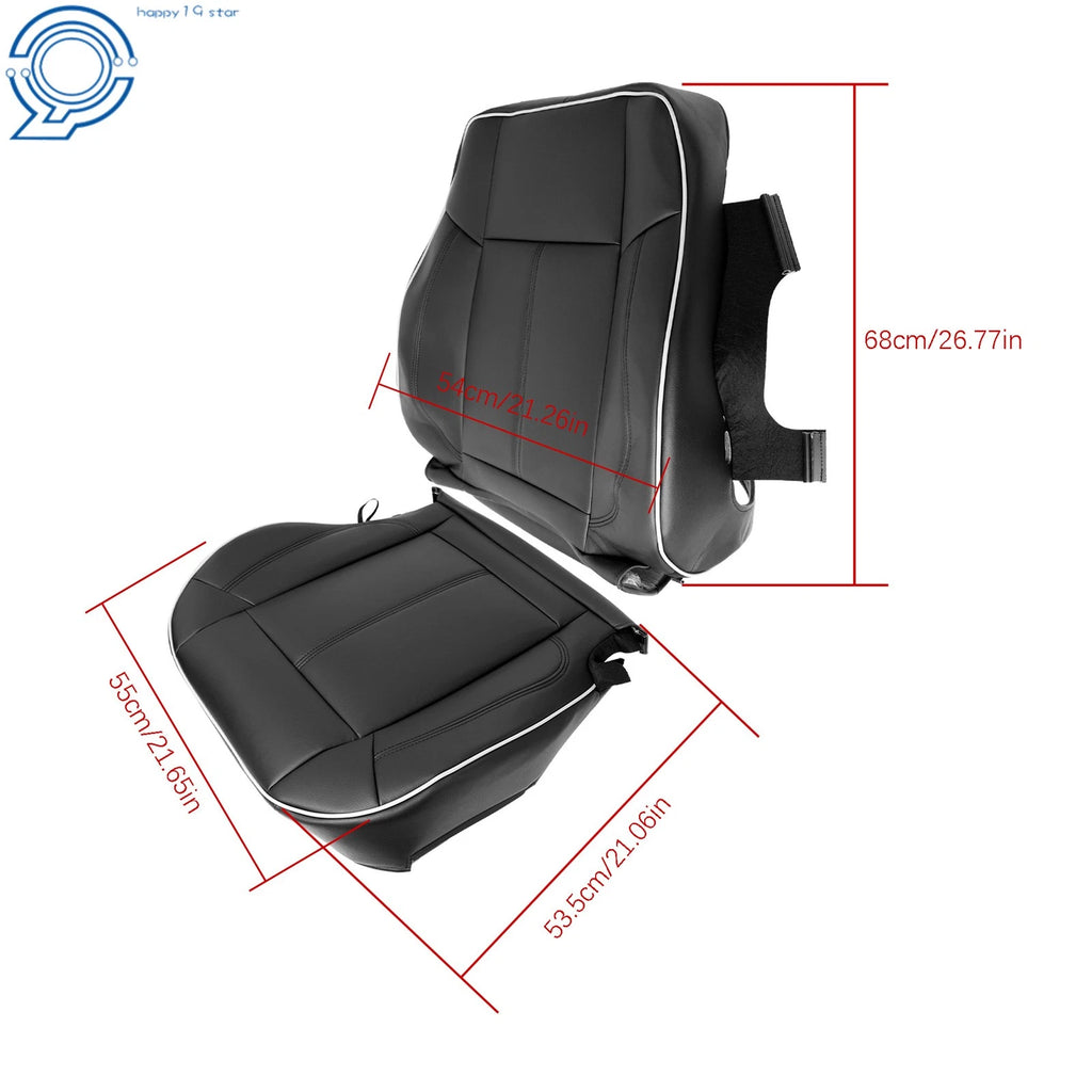 Set of 2 Front Leather Seat Covers for Hummer H3 (2006–2010) Black
