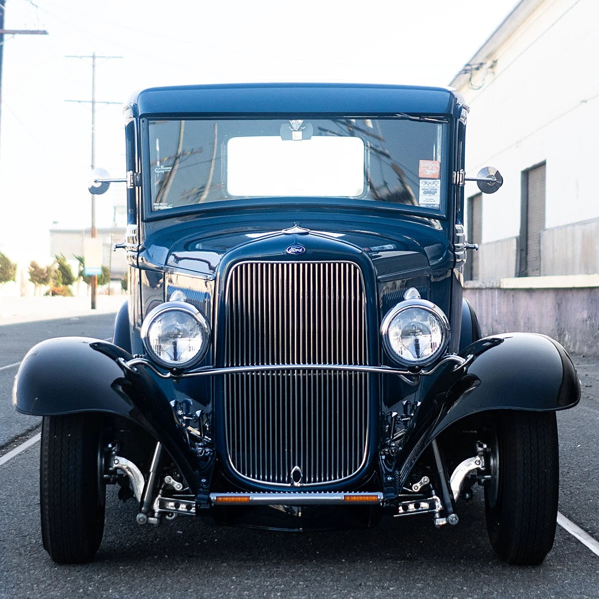 Polished Stainless Steel Dropped Headlight Bar for 1932 Ford Car Truck (1932–1932)