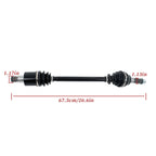 Set of 2 CV Axles for Polaris RZR S 800 (2009–2014)