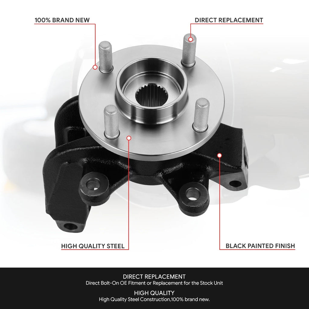 Front Passenger Side Loaded Wheel Bearing Knuckle Assembly for Ford Focus (2006–2011)