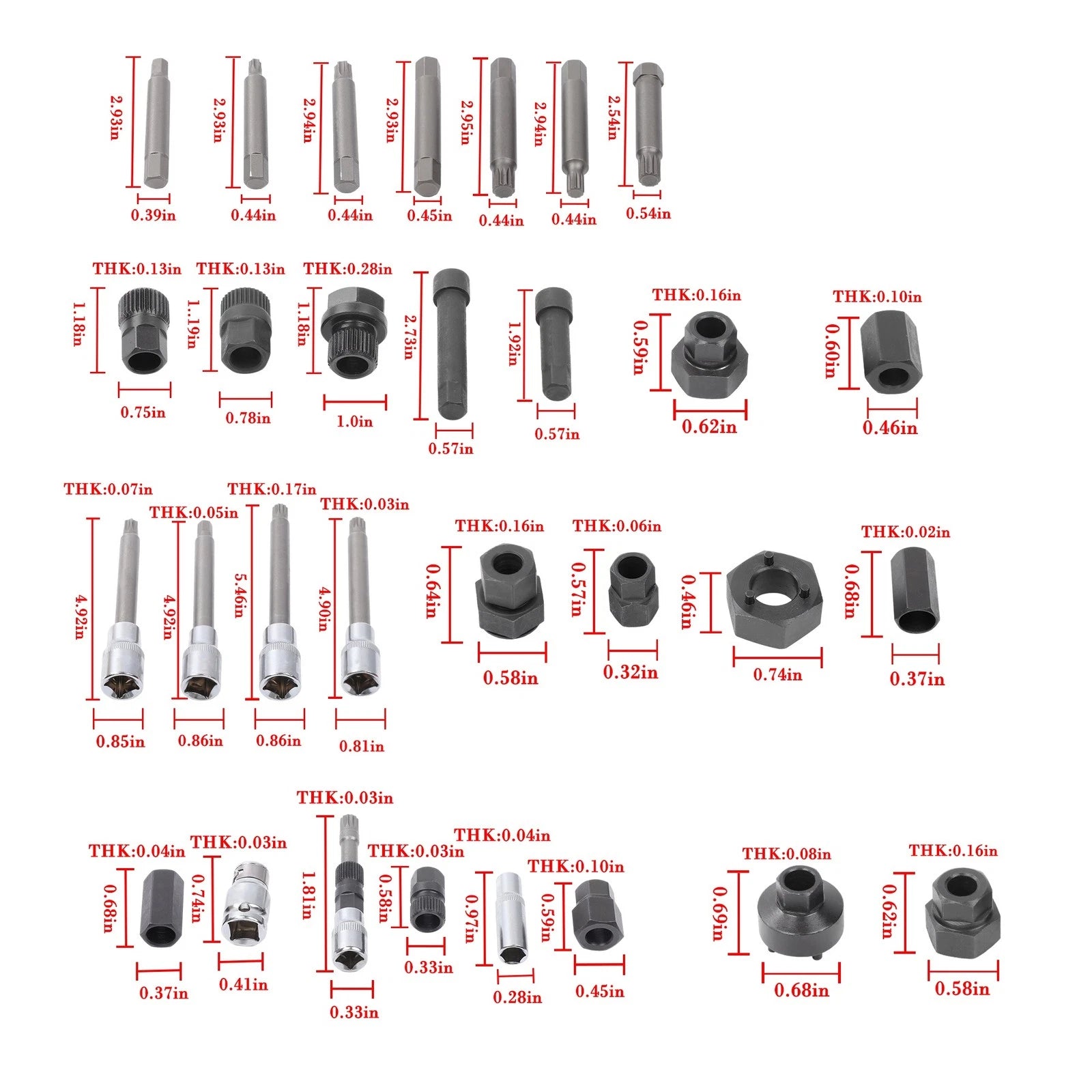 30pcs Alternator Pulley Decoupler Tool Set for Automotive Repair