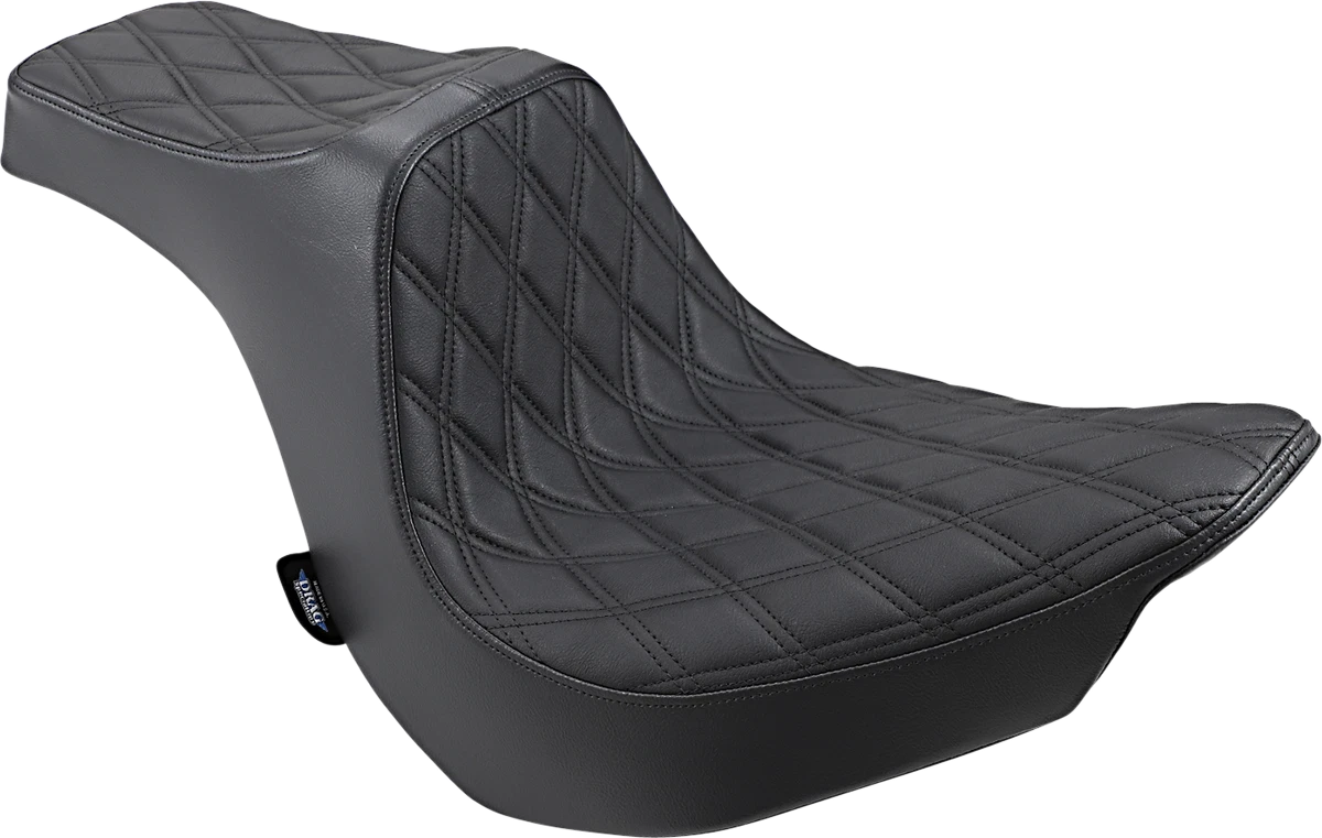 Predator III Seat for Harley-Davidson (2000–2023) - Double Diamond, Black Stitching