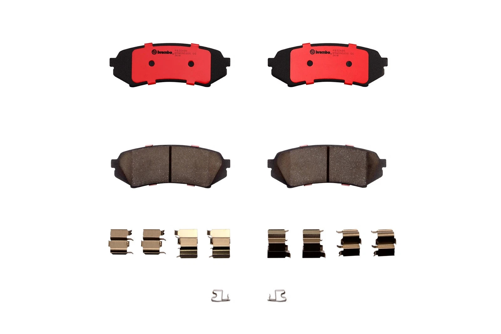 Set of 4 Brembo Rear Ceramic Slotted Brake Pads for Lexus LX470 (1998–2007)