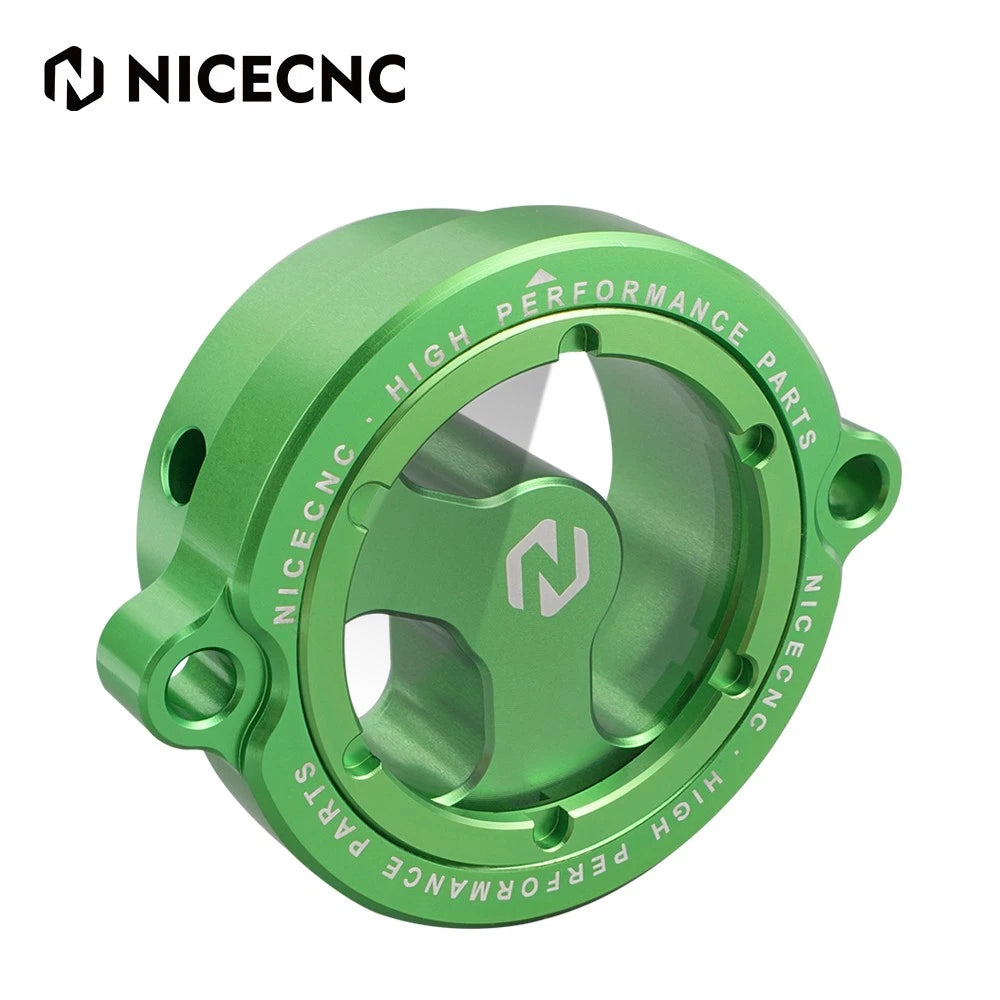 NiceCNC 6061-T6 Billet Oil Filter Cover Cap for Kawasaki KLR650 (1987–2024)