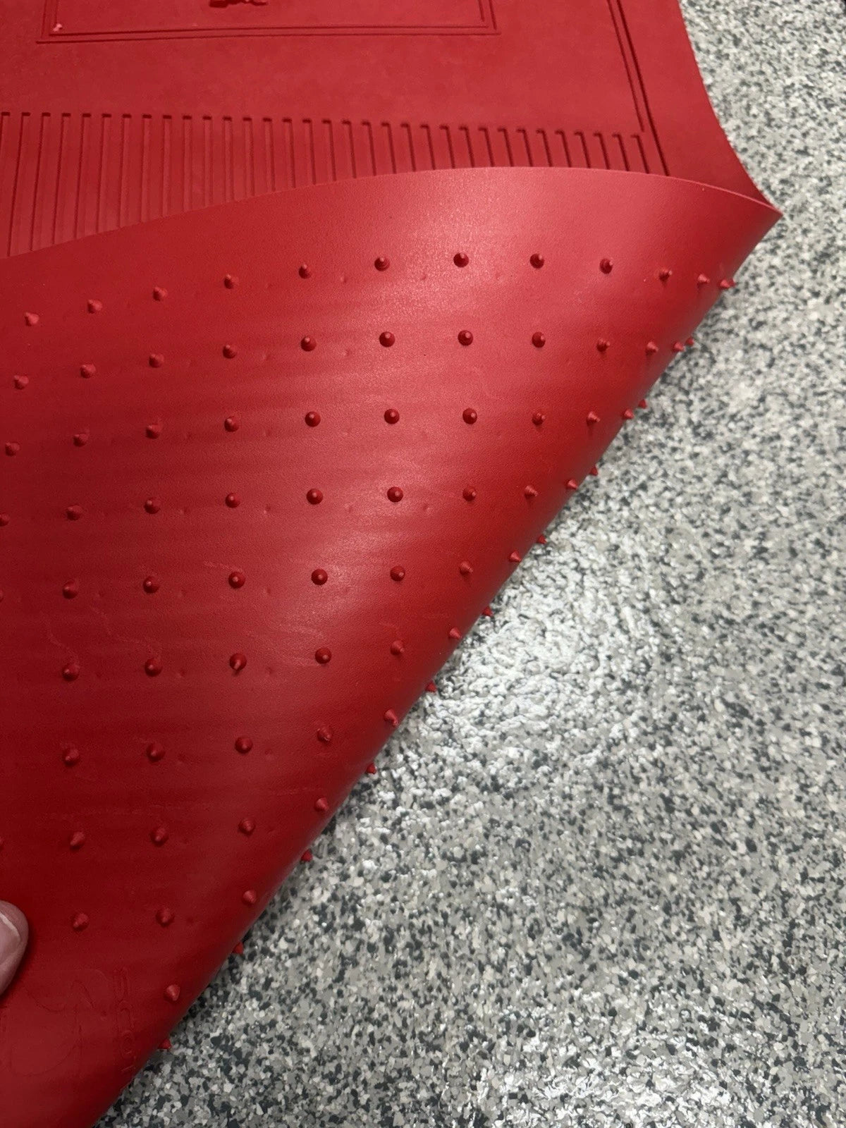 Floor Mat Set 4 Piece Red with Pony Logo for 1964-1973 Ford Mustang