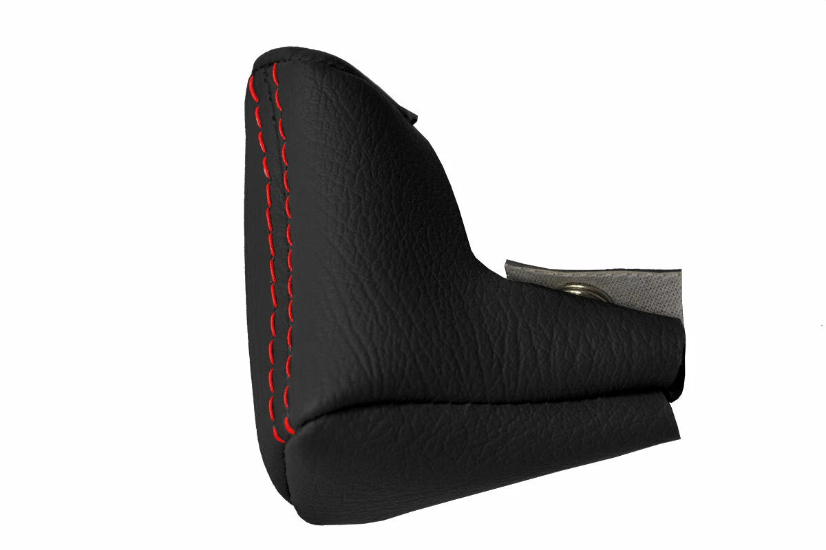 Leather Shift Gear Knob Cover for BMW E30 (1981–1991) Red Stitch