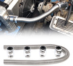 48" Stainless Steel Radiator Coolant Water Hose Kit Universal