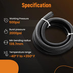 16AN Rubber Fuel Hose for Universal Applications (90° Bend)