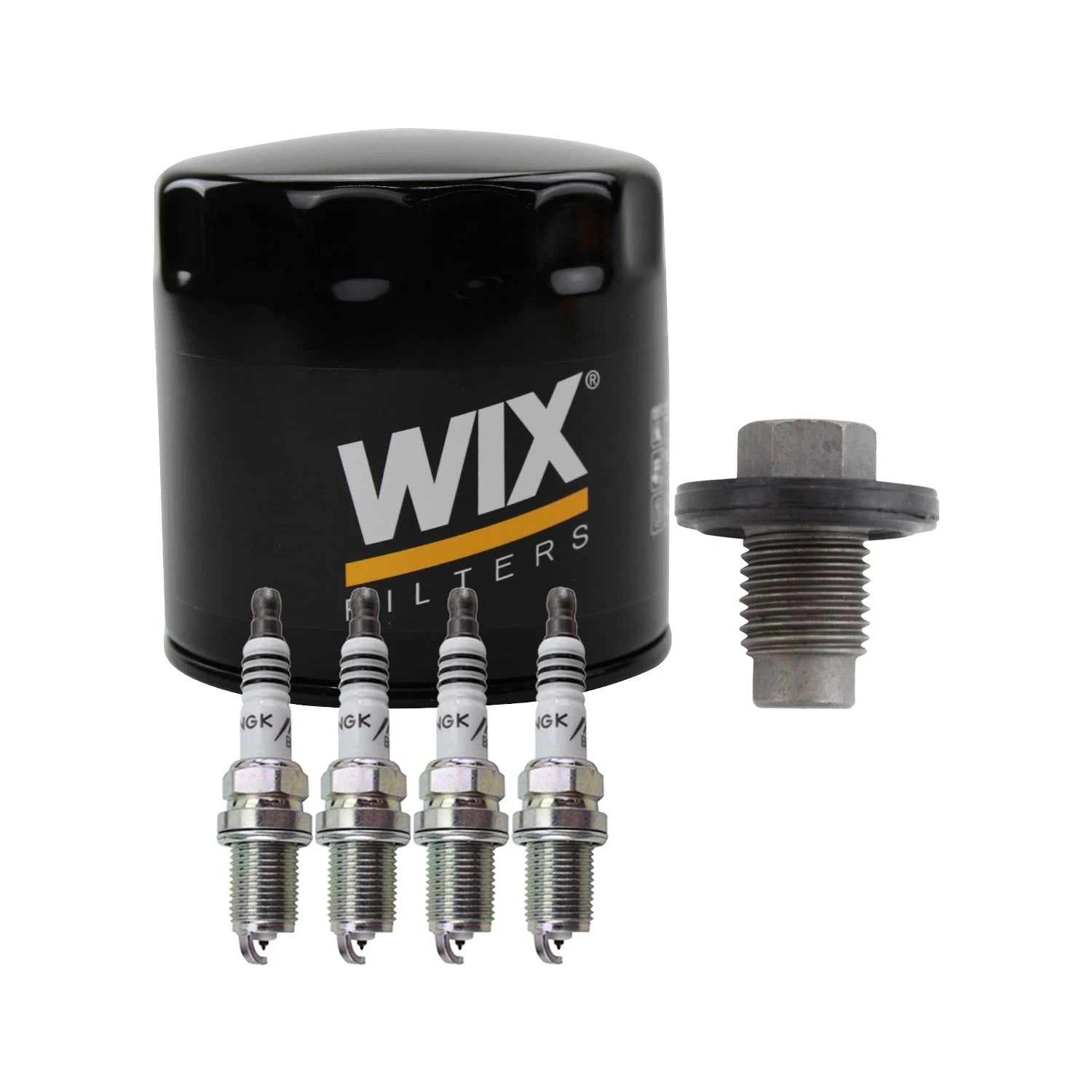 Wix Engine Oil Filter & NGK 4 Iridium IX Spark Plugs for Avenger Sebring (2008–2010)