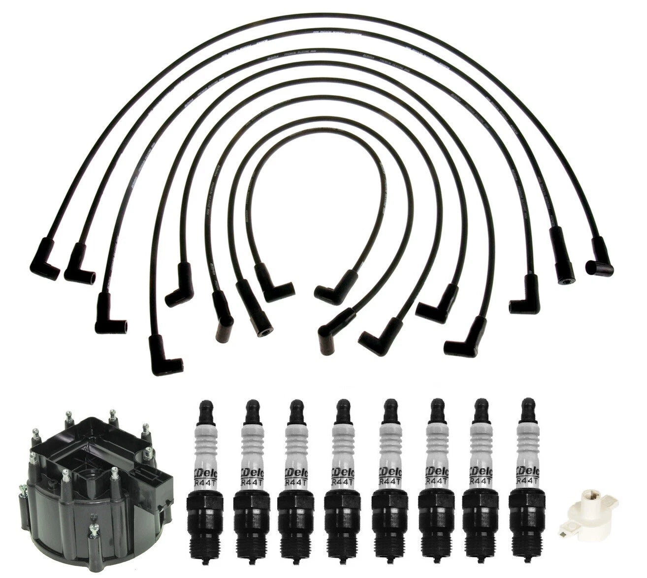 ACDelco Ignition Kit Set of 4 Rotor Cap Wire Spark Plugs for Chevy GMC 5.7L