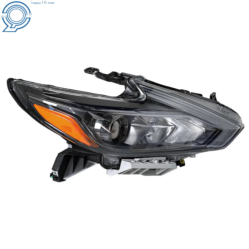 Headlight for Nissan Altima (2016-2018) Black Halogen RH/Passenger Side
