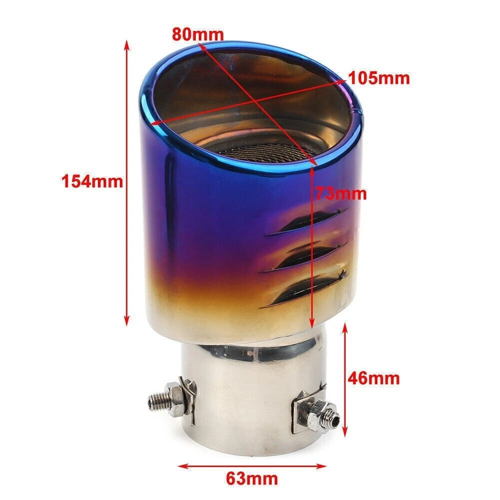 Stainless Steel Exhaust Pipe Tail Muffler Tip for