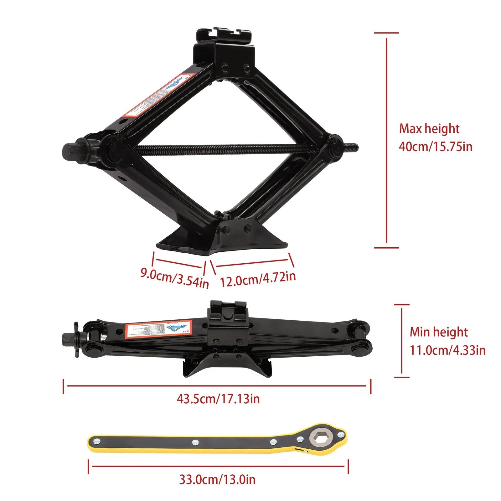 2.5 Ton Scissor Jack Lift for Car (Universal)