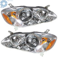 Pair of Chrome Headlights for Toyota Corolla (2003–2008) LH+RH