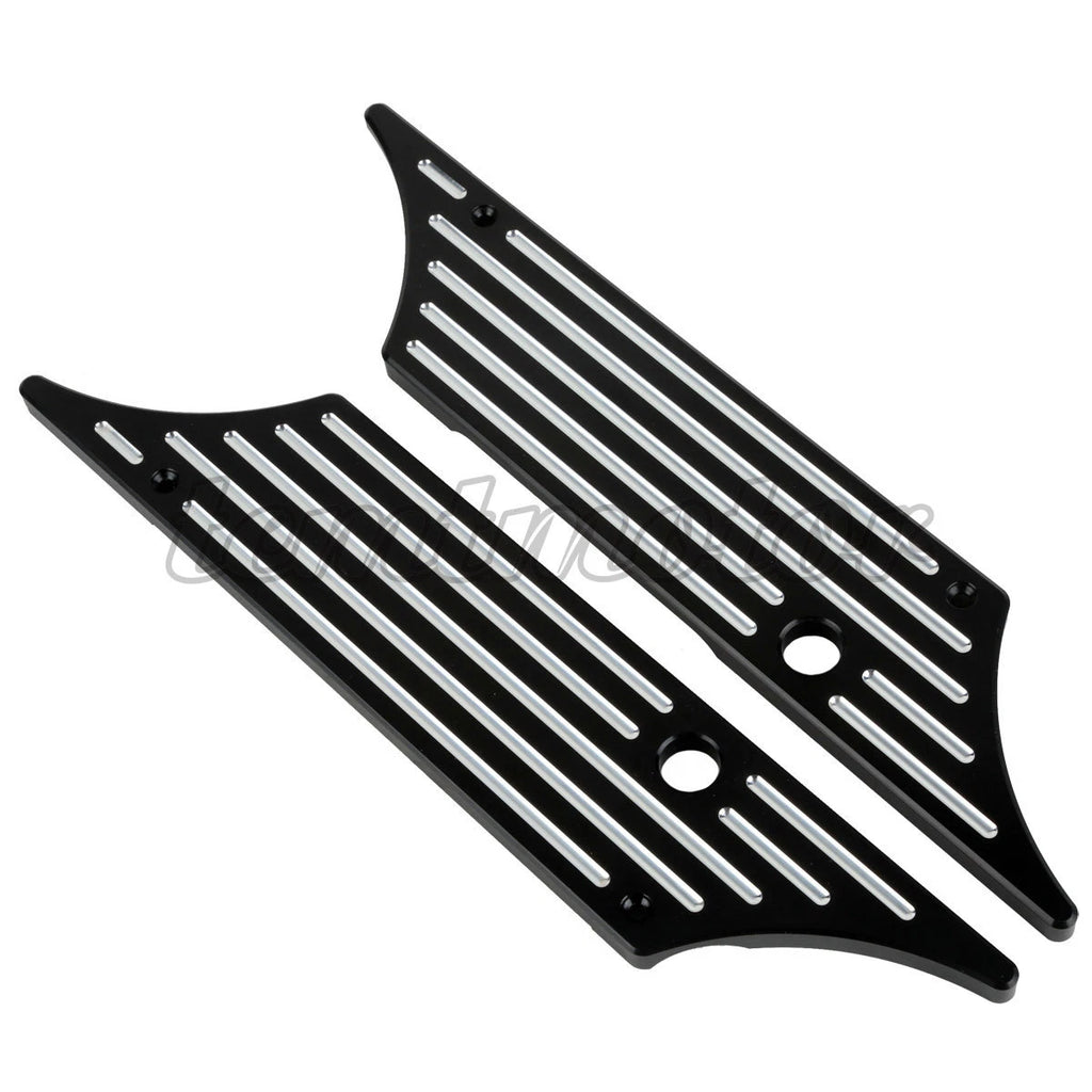Black Hard Saddlebag Latch Cover for Harley Road King Street Electra Glide (1993–2013)