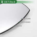 Left Side Heated Convex Mirror Glass for Ford EcoSport (2013–2023) 639664012984
